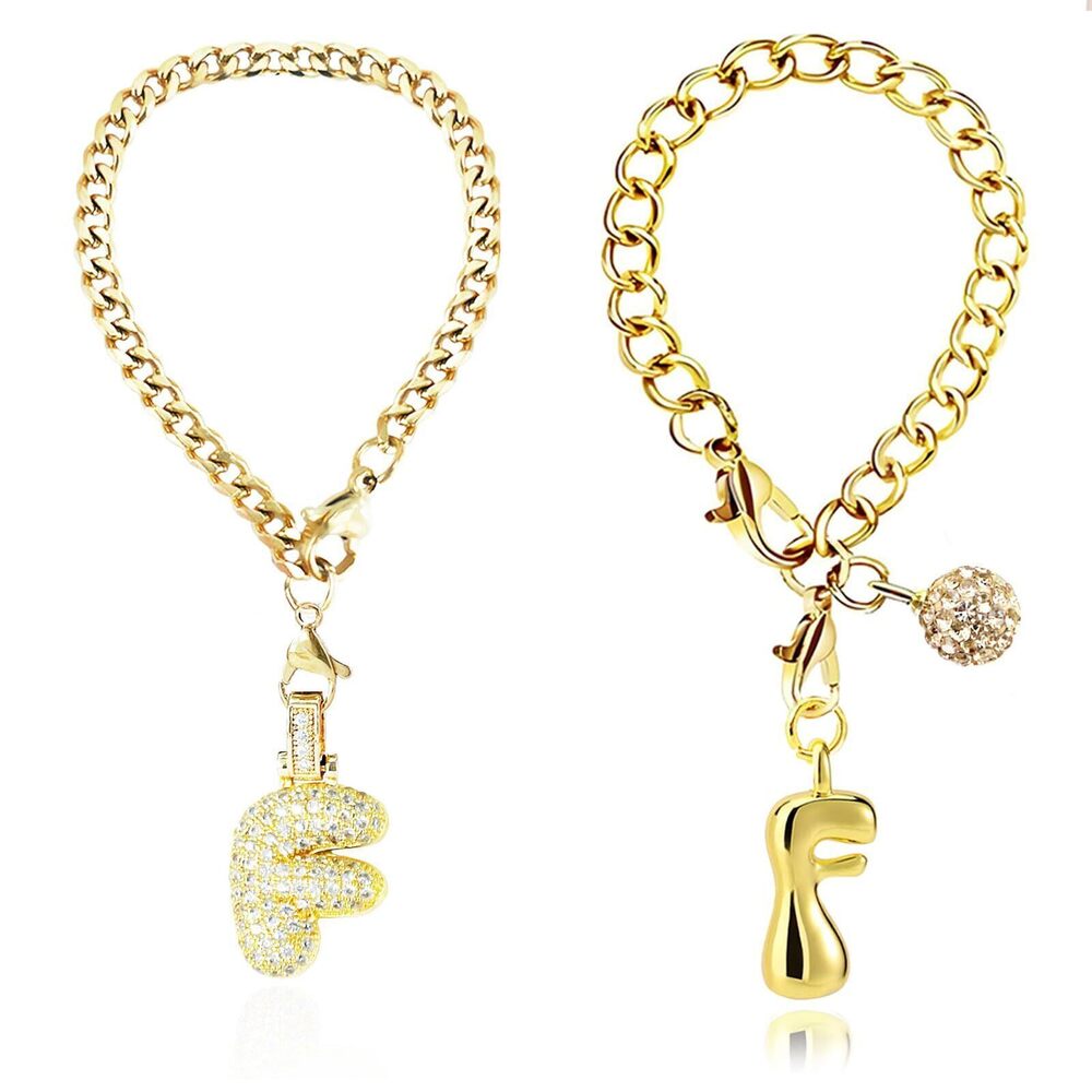 9785 Gold Bubble Letter Charms for Stanley Cup Accessories - Designer